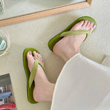 KYLETHOMASW  -  Summer Candy Color Women Slipper Fashion Slip On Ladies Casual Flip Flop Shoes Soft Flat Heel Outdoor Beach Slide New Woman