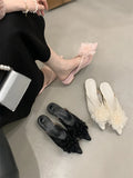 KYLETHOMASW  -  Low Shoes Cotton Fabric PU Rome Hoof Heels Rubber Low Shoes Cotton Fabric Rome Hoof Heels Rubber