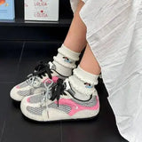 KYLETHOMASW  -  Casual Sneakers Women's Soft Soled Mesh Sneakers Lightweight Breathable Casual Shoes Ins Trendy Color Block Japanese Style