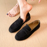 KYLETHOMASW  -  Retro Leopard Flats Women Round Toe Loafers Oxfords Shoes Ladies Comfy Slip In Moccasins Femme Walking Barefoot Sneakers