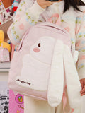 KYLETHOMASW  -  Cartoon Big Rabbit Ear Mochila Large Capaci Bag Student Mochilas Mujer 2026 New Hit Color Bolsas Bags for Woman Backpack