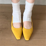 KYLETHOMASW  -  New Women Sandal Shoes Fashion Shallow Slip On Slingback Sandals Flat Heel Dress Sexy Pumps Shoes