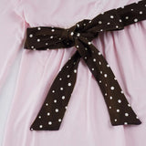 KYLETHOMASW  -  French Sweet Lace Patchwork Polka Dot Bow Slim V Neck Long Sleeve Solid T-Shirts
