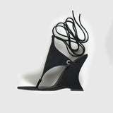 KYLETHOMASW  -  Women's Summer New Coarse High Heels Pinch Toe Fashion Sandals Ankle Strap Sexy Fashion Party Thick Bottom Sandals