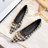 Kylethomasw Normal Leather Casual Pearl Pointed Toe Formal Shoes for Woman 2024 Flats Flat Women's Summer Footwear Office Chic and Elegant E