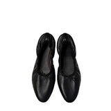 KYLETHOMASW  -  High Quality Elegant Women's Leather Ruched Bow Ballet Flats Round Toe Slip on Soft Sole French Vintage Casual Daily Flat Shoes
