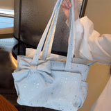 KYLETHOMASW  -  Bow Large Capaci Bag Shoulder Bags Star Tote Bolsos mujer Daily Commute Bolsa Teenage Girls Bolsas Practical Sac Femme