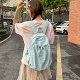 KYLETHOMASW  -  Women's Drawstring Ruched Lightweight Backpack Minimalist Casual Aesthetic Daily Simple Solid Color School Bag New Trend