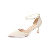 KYLETHOMASW  -  Sharp Pointed High Heels Women New French Style Single Shoe Sandals Women Paired with A Skirt Thin Heeled Pumps Women Shoes