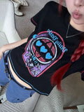 KYLETHOMASW  -  Summer Letter Printing Y2k Aesthetic T-shirt Streetwear Vintage Slim Fit Casual Tshirts Women Grunge Harajuku Cropped Tees
