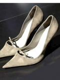 KYLETHOMASW  -  Women's Summer High-heeled Pointed Toe Sandals, Suitable for Fashion Shows, Plus Size Women's Sandals
