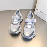 KYLETHOMASW  -  Women's Breathable Mesh Hollow Out Thick Bottom Casual Sports Shoes Thin Mary Jane Shoes Magic Tape Leisure Sports Shoes