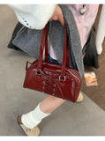 KYLETHOMASW  -  Bandage Bow Shoulder Bag Pillow Bags for Woman New Versatile Bolsos Mujer Commuter Boston Sac Femme Advanced Sense Bolsas
