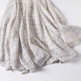 KYLETHOMASW  -  Summer Clothing French Lazy Country Style Irregular Hem Skirt Minimalist Fashion Elegant Plaid Flowing Skirt For Women