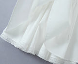 KYLETHOMASW  -  Sweet Women Ruched Chest Fish bow Waist Corset Style Dress Short Sleeve Cross Bandage Lacing up Back Bodycon Mini Party Robe