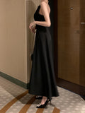 KYLETHOMASW  -  Elegant White Midi Dress Women Vintage Party Prom Spaghetti Strap Black Dresses Korean Formal Occasion Bodycon Vestidos
