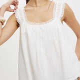 KYLETHOMASW  -  Women U-Neck Tank Tops Casual Summer Lace Trim Loose Sleeveless Shirt Basic Vest Aesthetic Clothes for Streetwear