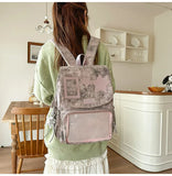 KYLETHOMASW  -  Korean Women Kawaii Ears Backpack Luxury Design Y2k Chic Star Schoolbags for Students Transparent Transparent All Match Ita Bags