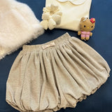 KYLETHOMASW  -  Moda Trendy Bud Loose High Waist Femme Pantalones Slim Small Fellow French Style Shorts Ruched Lovely Casual Elegant Soft Short
