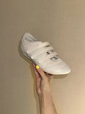 KYLETHOMASW  -  Women Shoes Soft Sole Comfortable Hollow White Shoes with Velcro Lightweight Mary Jane Flats Comfortable Loafers Shoes Fashion