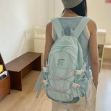 KYLETHOMASW  -  School Bag Aesthetic Students Backbag Large Capacity Knapsack Teenagers Versatile Bookbag Kawaii College Rucksack Daily Backpack