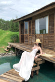 KYLETHOMASW  -  Chic Beach Vacation Long Dress Shiny Sequin Tulle Floor-Length Off-Shoulder Women's Dress Summer High-End Sensation Gown