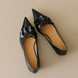 KYLETHOMASW  -  Summer New Wave Design Women's Flat Shoes Pointed Toe Shallow Slip-on Female Single Shoes Solid Color Versatile Ladies Footwear