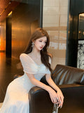 KYLETHOMASW  -  Spring Summer French Fashion Elegant Evening Gown Women's Backless Sexy Tulle Bandeau Party Dress Chic High-end Banquet Gown