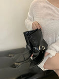 KYLETHOMASW  -  White Sandals Woman Thong Low Heels Ankle Boots Summer Ladies Shoes Punk Black Sandals Brown Flip Flops Sandales Femmes 2025
