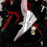 KYLETHOMASW  -  New Fashion Designer Shoes Silver Pointed Toe High Heels Wedge Heel Pumps Buckled Mary Janes Formal Shoes T Stage Catwalk Shoes