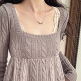 KYLETHOMASW  -  Knitting Grey Sweater Twists Solid Color Thin Long Sleeve Shirt Sueter Mujer Korean Fashion Pull Femme Jumper Y2k Top