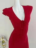 Kylethomasw Harajuku Sweet V-Neck Red Corset Dress Kpop Spring Summer Coquette One-Piece Frocks Slim Gyaru Tide A-Line Dress Formal Occasion