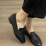 KYLETHOMASW  -  British Style Spring Summer Casual Women's Lightweight Flat Shoes 2025 Fashion Office  Ladies Retro Leather Loafers Women Flats
