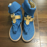 KYLETHOMASW  -  Blue  Shoes Buckle Gladiator Sandals Women Summer Jeans Boots booties sandalias Size 43