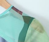 KYLETHOMASW  -  Floral Printed Mesh T-Shirts Tops Sheer Sexy Chic Hollow Out Backless Elastic Women Slim Ladies Y2k Cute Mesh Top Tshirts