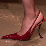KYLETHOMASW  -  New 2025 European Summer Women's Slimming High-quality High Heel Sandals Fashion Pointed Party Wedding Women Large Size 34-43