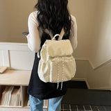 KYLETHOMASW  -  New Korean Girl Backpack Niche Design Star Drawstring Teenage Youth Schoolbag for Women Cute Sweet Lightweight Small Backpack