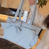 KYLETHOMASW  -  Bow Large Capaci Bag Shoulder Bags Star Tote Bolsos mujer Daily Commute Bolsa Teenage Girls Bolsas Practical Sac Femme