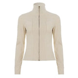 KYLETHOMASW  -  Jackets Women Vintage Pockets Zipper Stand Collar Sexy Y2k Harajuku Solid Grunge Autumn Winter Fashion Coats Casual