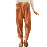 KYLETHOMASW  -  Fashion Solid Corduroy Loose Straight Pants Trousers Women Spring Autumn High Waist Casual Pants Lady Oversize Loose Pants