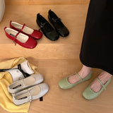 KYLETHOMASW  -  New Summer Spring Fashion Buckle Strap Women Mary Janes Flats Shoes Casual Female Round Toe Soft Dress Ladies Flat With  Shoes