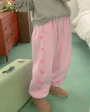 KYLETHOMASW  -  Harajuku Fleece Sweatpants Women Pink Bow Print Joggers Streetwear Black Wide Leg Pants Winter Korean Thick Baggy Trousers