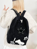 KYLETHOMASW  -  Star Corduroy Mochila  Japanese Contrast Bag Lightweighte Mochilas Mujer Girls Bolsas Fashionable Bags for Woman Backpack