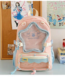 KYLETHOMASW  -  High Capacity School Backpack for Elementary Girls Cute Japanese Ins Style Double Shoulder Bag Breathable Nylon Urban Minimalist