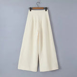 KYLETHOMASW  -  New Arrival Ins Fashion Blogger Retro High Waisted Wide Leg Pants Women Casual Trousers Fashion Ladies Clothes