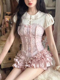 KYLTHOMASW  -  Pure Desire Hot Girl Little Waist French Style Polka Dot Slimming Chiffon Corset