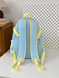 KYLETHOMASW  -  High Capacity Schoolmochila Travel Bag Contrast All Match Backpack Star Zipper Sac Femme Preppy Style Drawstring Bags for Woman