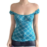 KYLETHOMASW  -  Small Fresh Pure Desire Style Pattern Square Neck Short Sleeve T-shirt Summer New Tight Elastic Sexy Knitted Top
