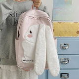 KYLETHOMASW  -  Cartoon Kawaii Cute Rabbit's Ears Backpack Casual High-capacity Y2k Simple Chic Backpacks All Match Backpacks for Women Students