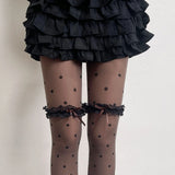 KYLETHOMASW  - Millennium Hot Girl Y2K Polka Dot Lace Stockings Trendy Retro Subculture Sun Protection Pantyhose Summer Women Ins Velvet